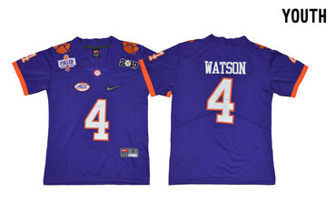 Youth Clemson Tigers 4 Deshaun Watson Purple Youth Diamond Logo 1975-1978 Fuller College Jersey Youth Clemson Tigers 4 Deshaun Watson Purple Youth Diamond Logo 1975-1978 Fuller College Jersey