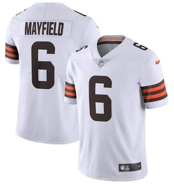 Youth Cleveland Browns #6 Baker Mayfield White Vapor Untouchable Limited Stitched Jersey Youth Cleveland Browns #6 Baker Mayfield White Vapor Untouchable Limited Stitched Jersey