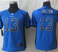 Youth Colts #13 T.Y. Hilton Royal Blue Team Color Elite Drift Fashion Jersey