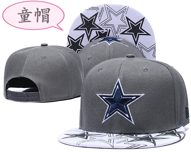 Youth Cowboys Team Logo Gray Adjustable Hat GS