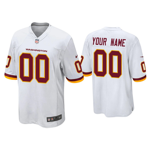 Youth Custom Washington White Game Jersey Youth Custom Washington White Game Jersey