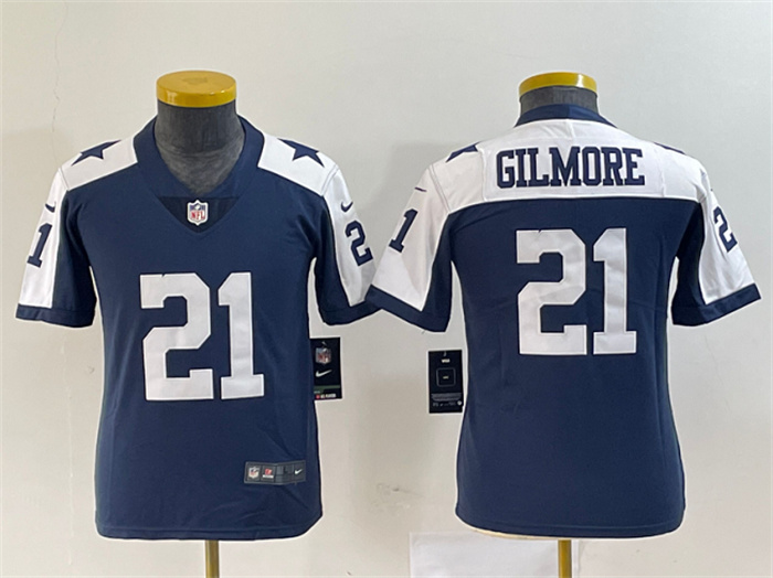 Youth Dallas Cowboys #21 Stephon Gilmore Navy Thanksgiving Limited Stitched Football Jersey Youth Dallas Cowboys #21 Stephon Gilmore Navy Thanksgiving Limited Stitched Football Jersey