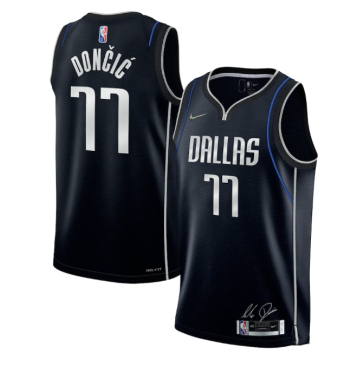 Youth Dallas Mavericks #77 Luka Doncic Navy 75th Anniversary Stitched Basketball Jersey Youth Dallas Mavericks #77 Luka Doncic Navy 75th Anniversary Stitched Basketball Jersey