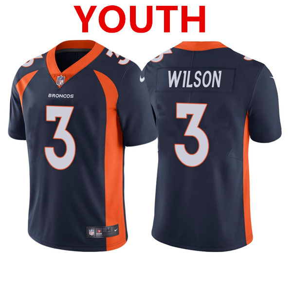 Youth Denver Broncos #3 Russell Wilson Navy Vapor Untouchable Limited Stitched Jersey Youth Denver Broncos #3 Russell Wilson Navy Vapor Untouchable Limited Stitched Jersey
