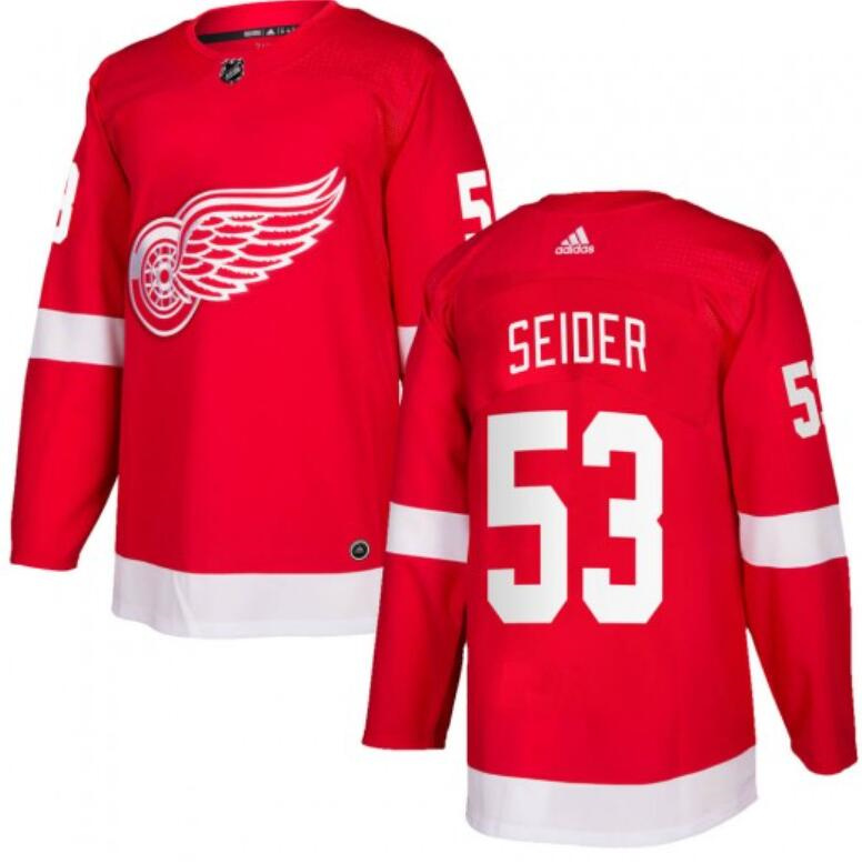 Youth Detroit Red Wings #53 Moritz Seider Red Stitched Jersey Youth Detroit Red Wings #53 Moritz Seider Red Stitched Jersey