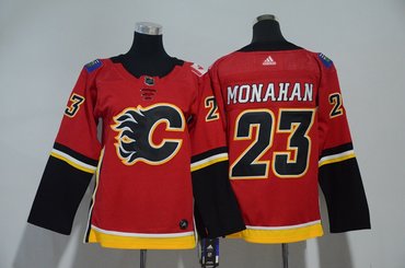 Youth Flames 23 Sean Monahan Red Youth Adidas Jersey