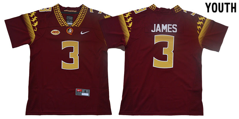 Youth Florida State Seminoles 3 Derwin James Red Youth College Football Jersey Youth Florida State Seminoles 3 Derwin James Red Youth College Football Jersey