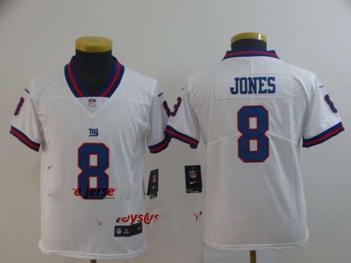 Youth Giants 8 Daniel Jones White Youth Color Rush Limited Jersey Youth Giants 8 Daniel Jones White Youth Color Rush Limited Jersey