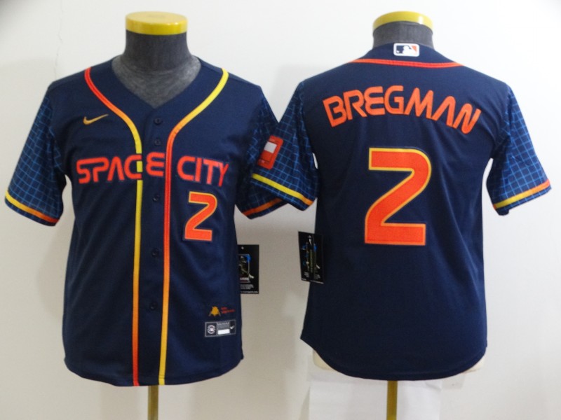 Youth Houston Astros #2 Alex Bregman 2022 Navy City Connect Stitched Jersey Youth Houston Astros #2 Alex Bregman 2022 Navy City Connect Stitched Jersey