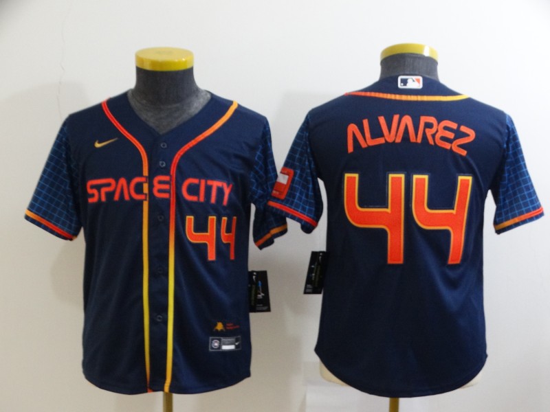 Youth Houston Astros #44 Yordan Alvarez 2022 Navy City Connect Stitched Jersey Youth Houston Astros #44 Yordan Alvarez 2022 Navy City Connect Stitched Jersey