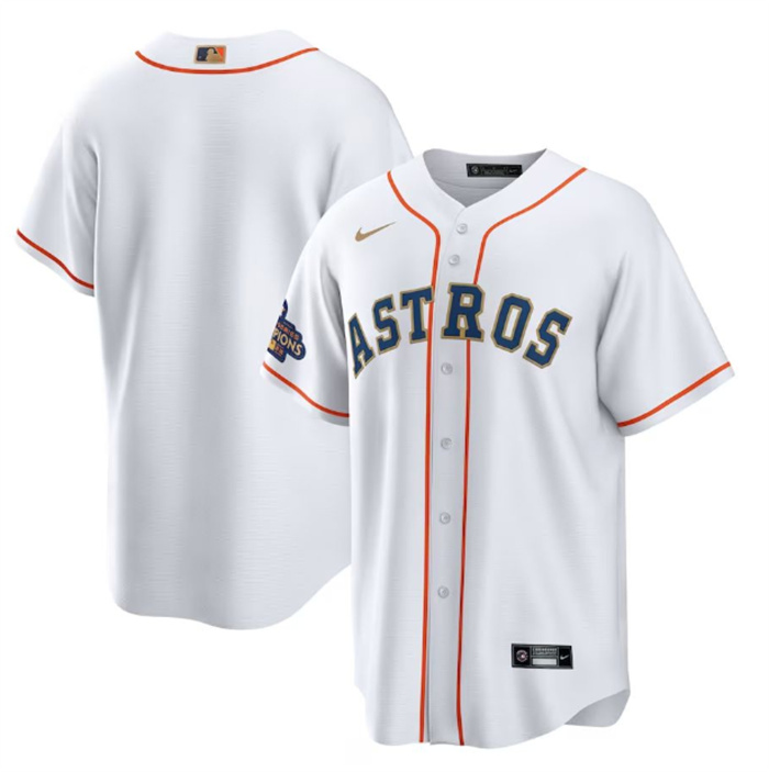Youth Houston Astros Blank White 2023 Gold Collection With World Serise Champions Patch Stitched Baseball Jersey Youth Houston Astros Blank White 2023 Gold Collection With World Serise Champions Patch Stitched Baseball Jersey