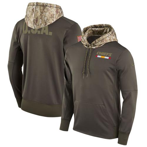 Youth Kansas City Chiefs Nike Olive Salute to Service Sideline Therma Pullover Hoodie Youth Kansas City Chiefs Nike Olive Salute to Service Sideline Therma Pullover Hoodie