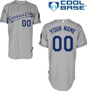 Youth Kansas City Royals Customized Gray Jersey Youth Kansas City Royals Customized Gray Jersey
