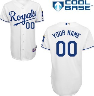 Youth Kansas City Royals Customized White Jersey Youth Kansas City Royals Customized White Jersey