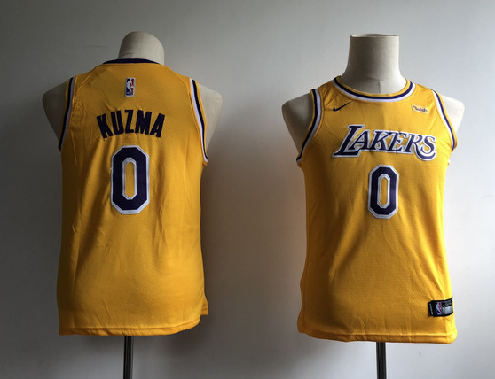 Youth Lakers 0 Kyle Kuzma Gold Youth 2018-19 Nike Swingman Jersey Youth Lakers 0 Kyle Kuzma Gold Youth 2018-19 Nike Swingman Jersey