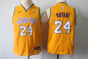 Youth Lakers 24 Kobe Bryant Gold Youth Nike Swingman Jersey Youth Lakers 24 Kobe Bryant Gold Youth Nike Swingman Jersey