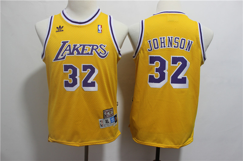 Youth Lakers 32 Magic Johnson Gold Youth Hardwood Classics Jersey Youth Lakers 32 Magic Johnson Gold Youth Hardwood Classics Jersey