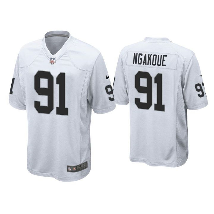 Youth Las Vegas Raiders #91 Yannick Ngakoue White Jersey Youth Las Vegas Raiders #91 Yannick Ngakoue White Jersey