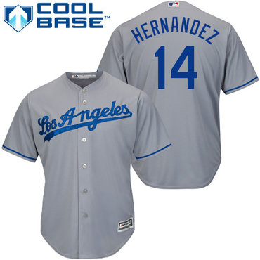 Youth Los Angeles Dodgers #14 Enrique Hernandez Gray Stitched MLB Jersey