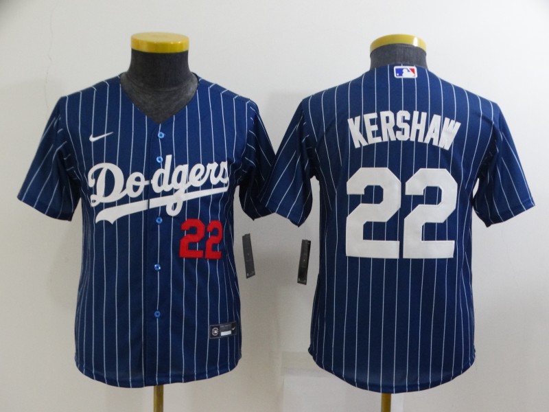 Youth Los Angeles Dodgers #22 Clayton Kershaw Blue Stitched Jersey Youth Los Angeles Dodgers #22 Clayton Kershaw Blue Stitched Jersey