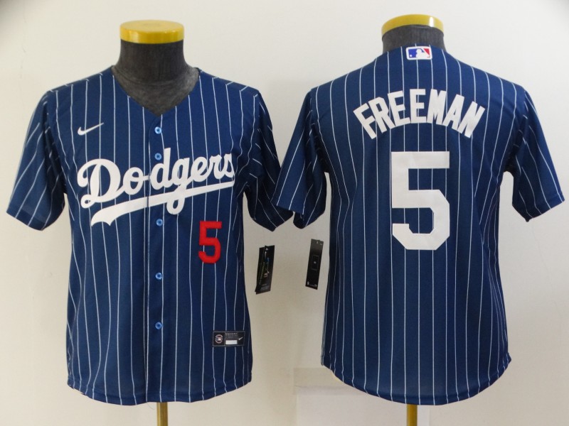 Youth Los Angeles Dodgers #5 Freddie Freeman Blue Stitched Jersey Youth Los Angeles Dodgers #5 Freddie Freeman Blue Stitched Jersey