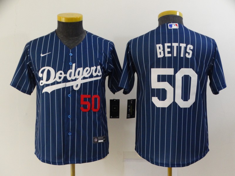 Youth Los Angeles Dodgers #50 Mookie Betts Blue Stitched Jersey Youth Los Angeles Dodgers #50 Mookie Betts Blue Stitched Jersey