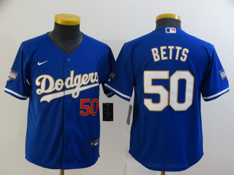 Youth Los Angeles Dodgers #50 Mookie Betts Royal Cool Base Stitched Baseball Jersey Youth Los Angeles Dodgers #50 Mookie Betts Royal Cool Base Stitched Baseball Jersey