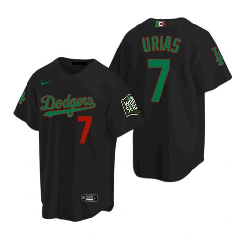 Youth Los Angeles Dodgers #7 Julio Urias Black Green World Series Cool Base Stitched Baseball Jersey Youth Los Angeles Dodgers #7 Julio Urias Black Green World Series Cool Base Stitched Baseball Jersey