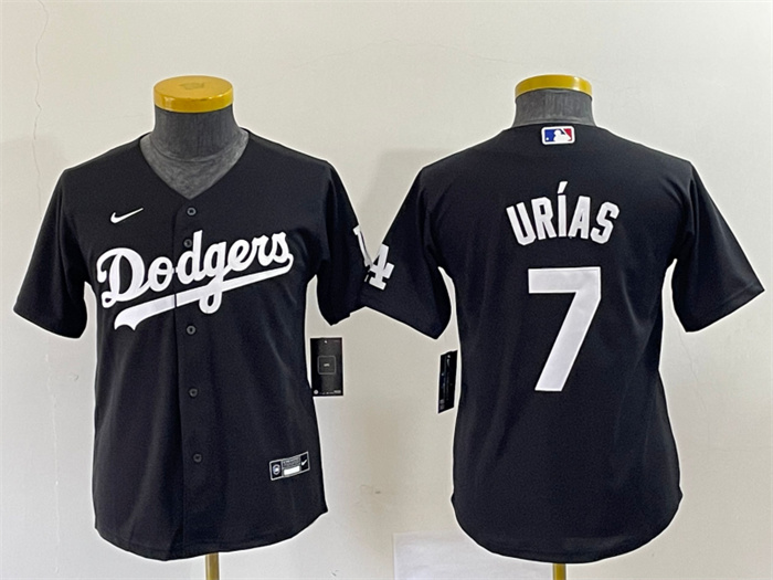 Youth Los Angeles Dodgers #7 Julio Urias Black Stitched Baseball Jersey Youth Los Angeles Dodgers #7 Julio Urias Black Stitched Baseball Jersey