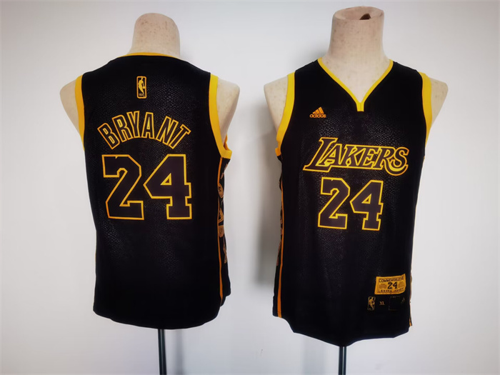 Youth Los Angeles Lakers #24 Kobe Bryant Black Stitched Basketball Jersey Youth Los Angeles Lakers #24 Kobe Bryant Black Stitched Basketball Jersey