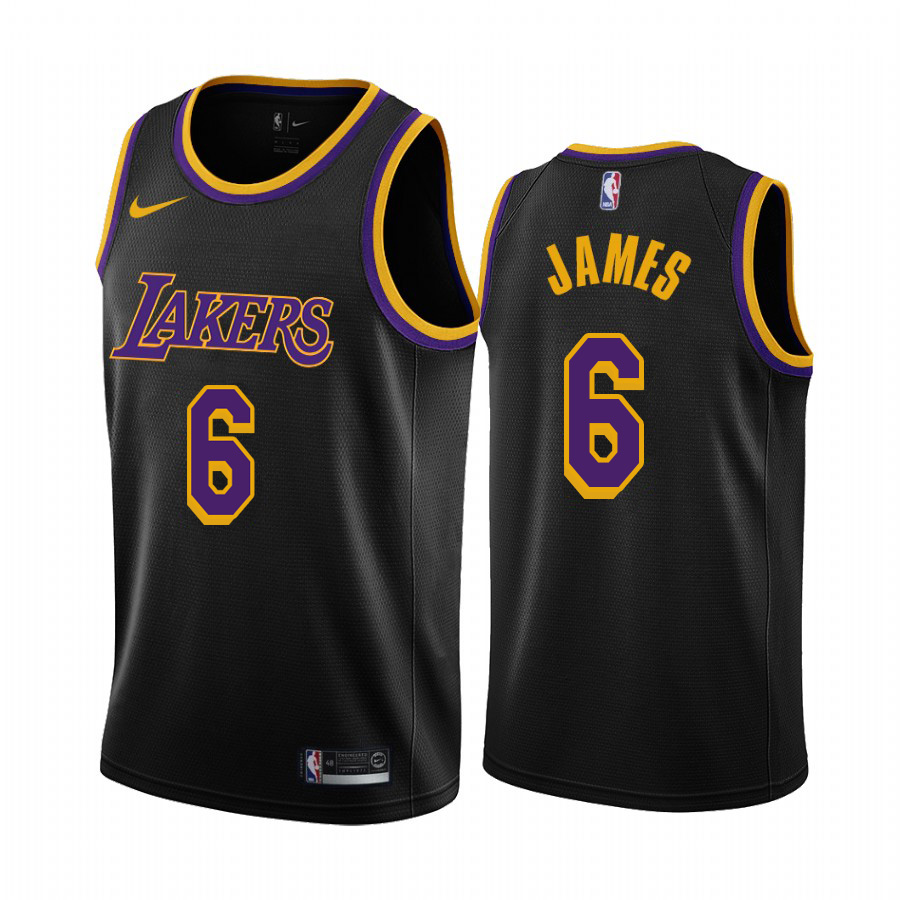 Youth Los Angeles Lakers #6 LeBron James Black Youth NBA Swingman 2020-21 Earned Edition Jersey Youth Los Angeles Lakers #6 LeBron James Black Youth NBA Swingman 2020-21 Earned Edition Jersey