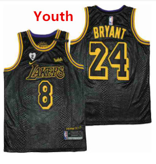 Youth Los Angeles Lakers Front #8 Back #24 Kobe Bryant With 2 Gigi Patch Black Stitched Jersey Youth Los Angeles Lakers Front #8 Back #24 Kobe Bryant With 2 Gigi Patch Black Stitched Jersey