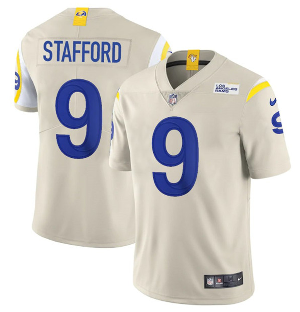 Youth Los Angeles Rams #9 Matthew Stafford Bone Vapor Untouchable Limited Stitched Jersey Youth Los Angeles Rams #9 Matthew Stafford Bone Vapor Untouchable Limited Stitched Jersey