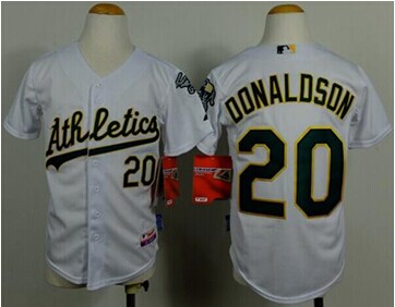 Youth MLB Athletics #20 Josh Donaldson White Cool Base Baseball Jersey