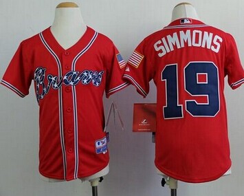 Youth MLB Atlanta Braves #19 Andrelton Simmons Red Cool Base Baseball Jersey Youth MLB Atlanta Braves #19 Andrelton Simmons Red Cool Base Baseball Jersey