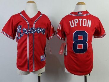 Youth MLB Atlanta Braves #8 Justin Upton Red Cool Base Jersey Youth MLB Atlanta Braves #8 Justin Upton Red Cool Base Jersey