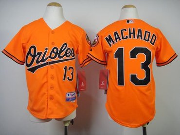 Youth MLB Baltimore Orioles #13 Manny Machado Orange Cool Base Stitched Jersey Youth MLB Baltimore Orioles #13 Manny Machado Orange Cool Base Stitched Jersey