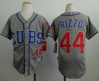 Youth MLB Chicago Cubs #44 Anthony Rizzo Grey Alternate Road Cool Base Stitched Baseball jersey