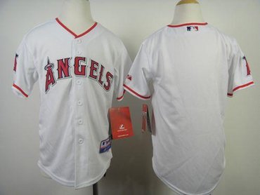 Youth MLB Los Angeles Angels Blank White Cool Base Baseball Jersey Youth MLB Los Angeles Angels Blank White Cool Base Baseball Jersey