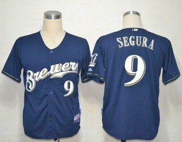 Youth MLB Milwaukee Brewers #9 Jean Segura Blue Cool Base Jersey