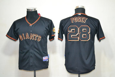 Youth MLB San Francisco Giants 28 Posey Black Jerseys Youth MLB San Francisco Giants 28 Posey Black Jerseys