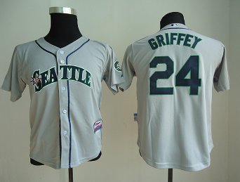 Youth Mariners 24 Griffey Grey Jerseys