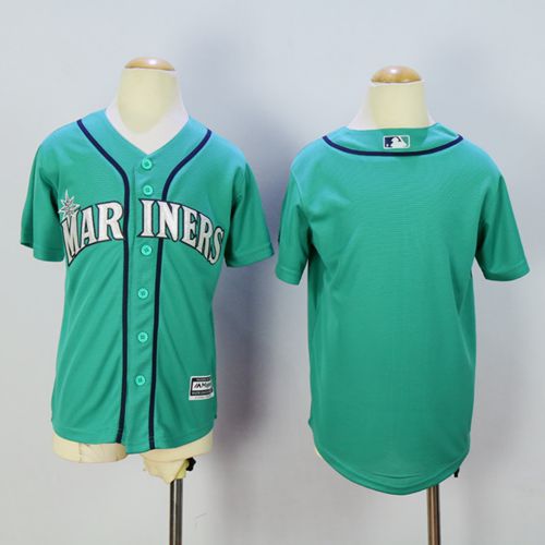 Youth Mariners Blank Green Cool Base Stitched MLB Jersey Youth Mariners Blank Green Cool Base Stitched MLB Jersey