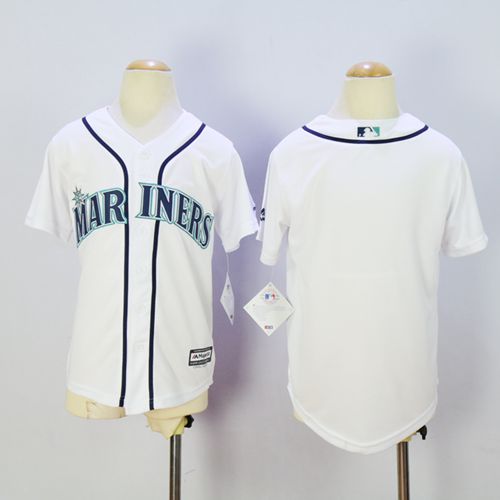 Youth Mariners Blank White Cool Base Stitched MLB Jersey Youth Mariners Blank White Cool Base Stitched MLB Jersey