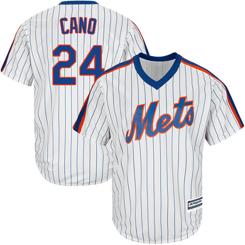 Youth Mets #24 Robinson Cano White(Blue Strip) Alternate Cool Base Stitched Youth Baseball Jersey Youth Mets #24 Robinson Cano White(Blue Strip) Alternate Cool Base Stitched Youth Baseball Jersey