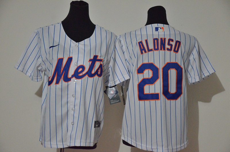 Youth Mets 20 Pete Alonso White Youth Nike Cool Base Jersey Youth Mets 20 Pete Alonso White Youth Nike Cool Base Jersey
