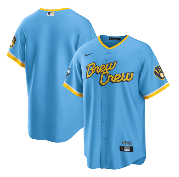 Youth Milwaukee Brewers Blank 2022 Powder Blue City Connect Stitched Jersey Youth Milwaukee Brewers Blank 2022 Powder Blue City Connect Stitched Jersey