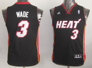 Youth NBA Miami Heat #3 Dwyane Wade Black Stitched Jersey Youth NBA Miami Heat #3 Dwyane Wade Black Stitched Jersey