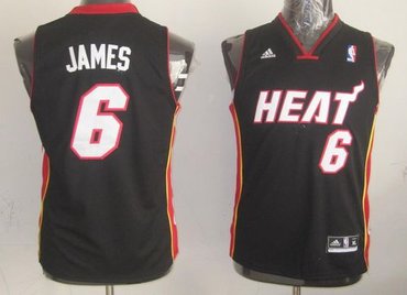 Youth NBA Miami Heat #6 LeBron James Black Stitched Jersey Youth NBA Miami Heat #6 LeBron James Black Stitched Jersey