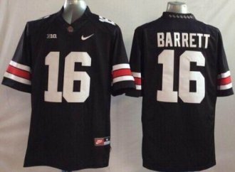 Youth NCAA Buckeyes #16 J. T. Barrett Black Stitched Jersey